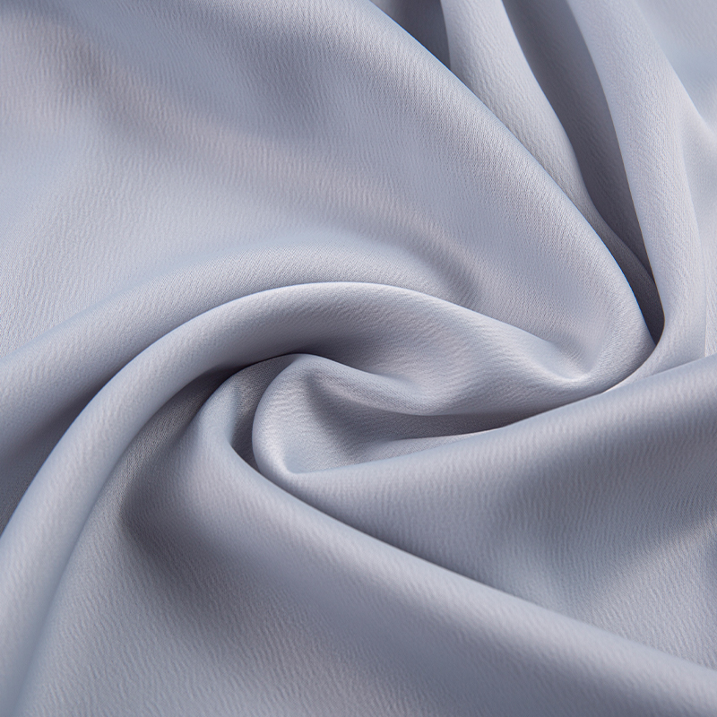 Satén de crepé de hormiga HY228 190GSM, camisa de vestir de seda de hormiga mediana, tela gris de moda