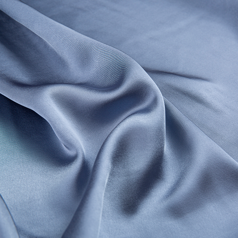 HY263 azul 150cm 240GSM sarga imitación acetato CEY tela de ropa de satén de poliéster puro para mujer